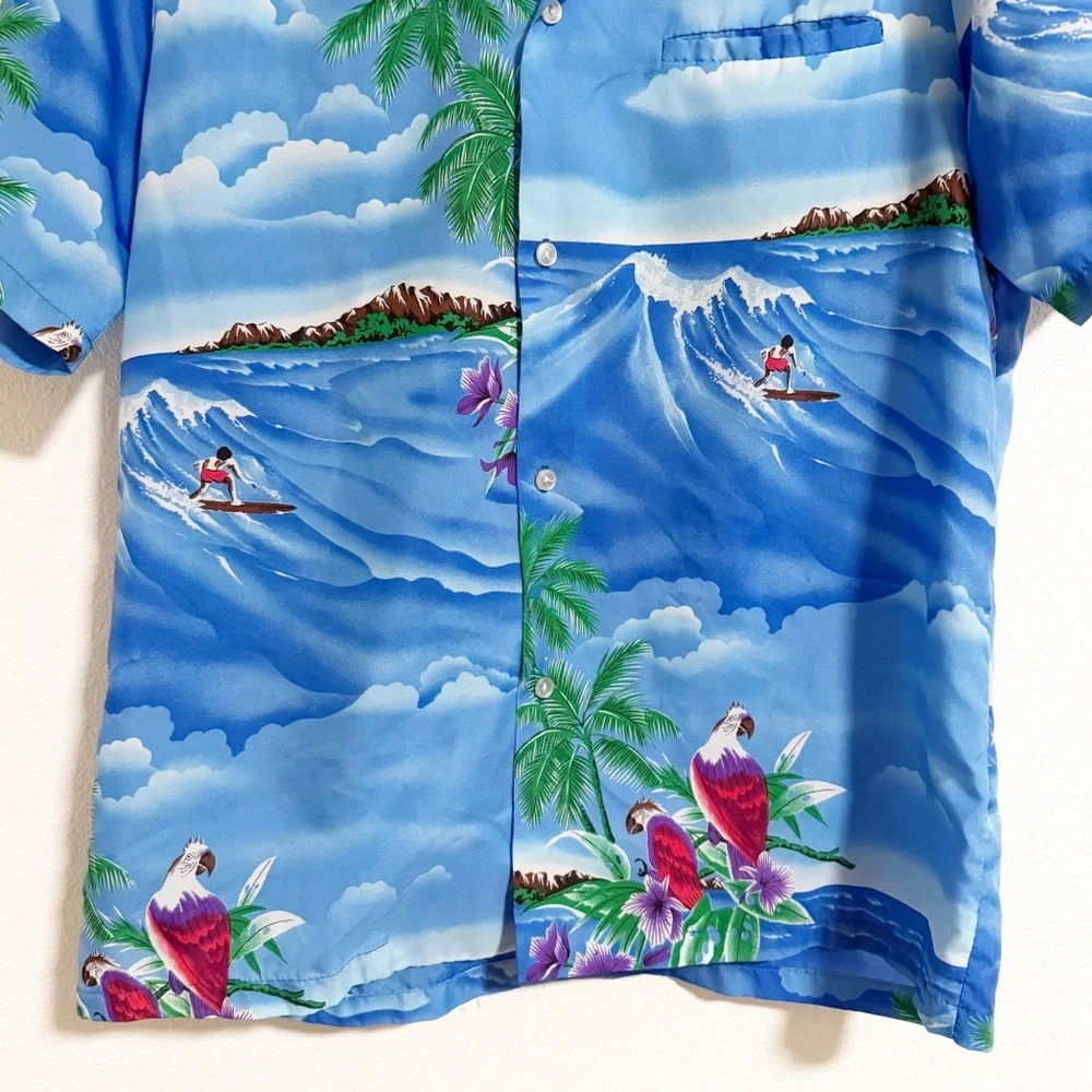 Casual Wear Hawaii Tropical Hawaiian Button Up Camp Shirt